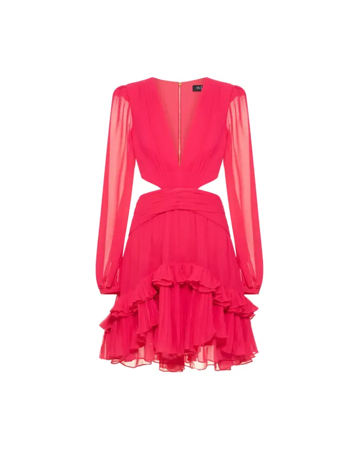 Women Dresses and Jumpsuits PatBO DEEP V CUTOUT MINI DRESS Pink