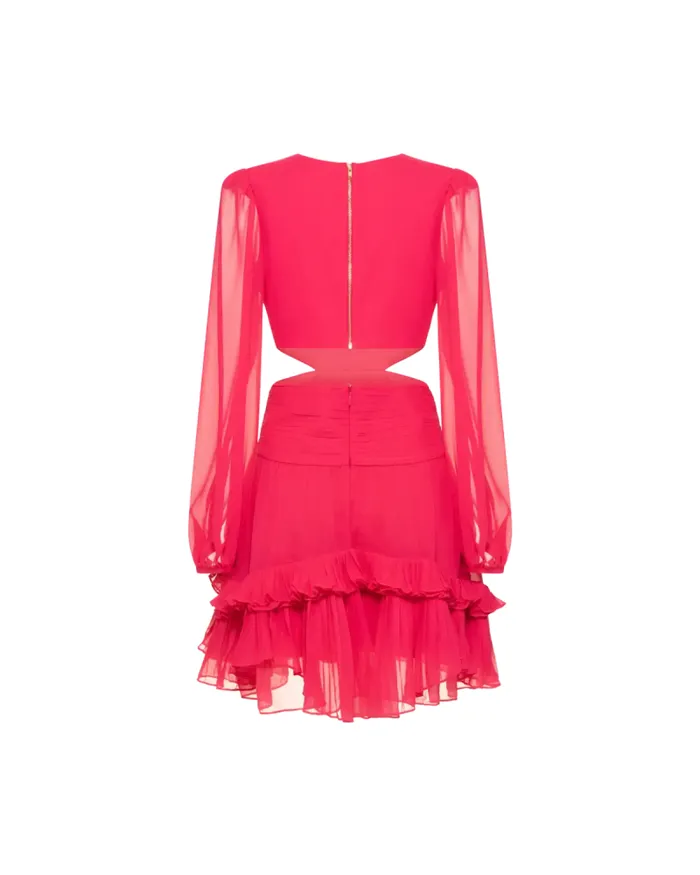 Women Dresses and Jumpsuits PatBO DEEP V CUTOUT MINI DRESS Pink