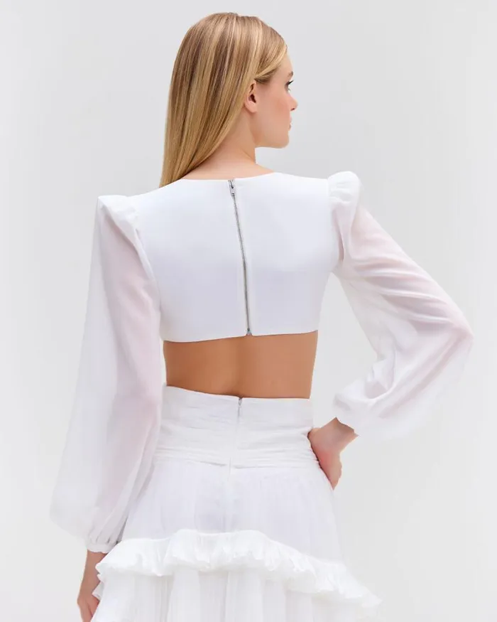 Women Dresses and Jumpsuits PatBO DEEPV CUTOUT MINI DRESS White