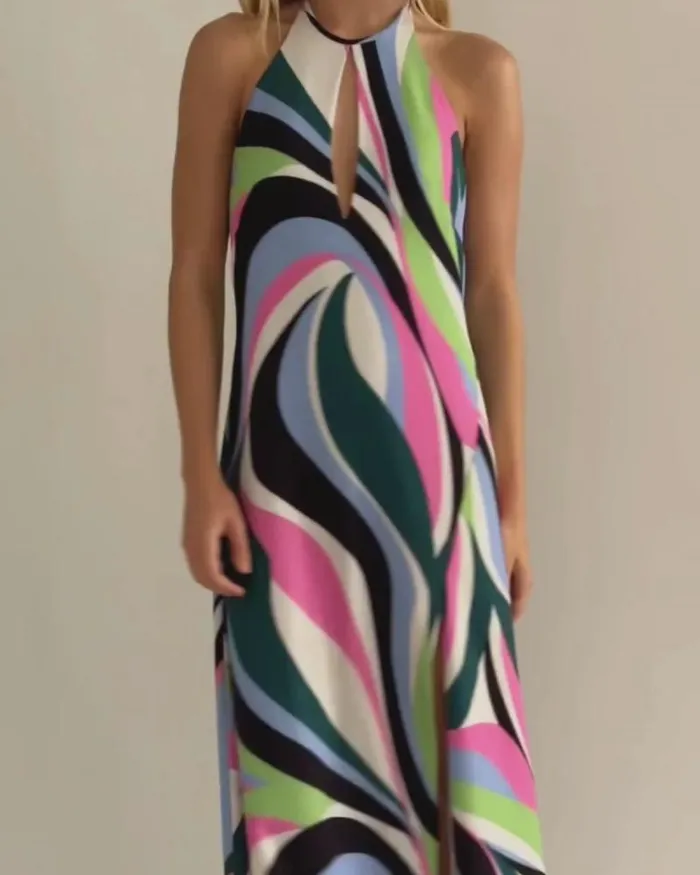 Women Dresses and Jumpsuits PatBO DELOS KEYHOLE MAXI DRESS FINAL SALE Black Multi