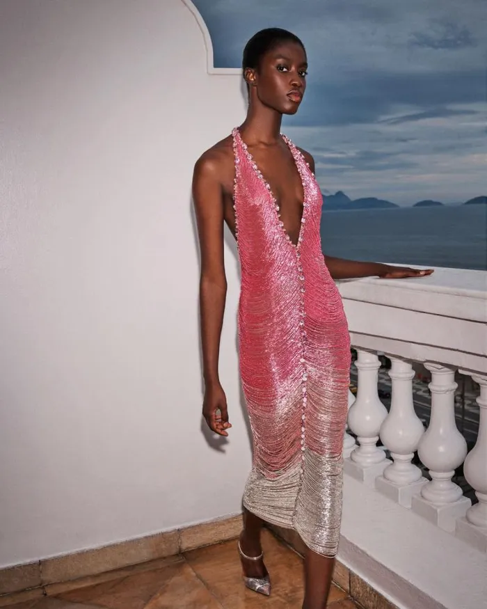 Women Dresses and Jumpsuits PatBO HANDBEADED OMBRE GOWN RUNWAY Malibu