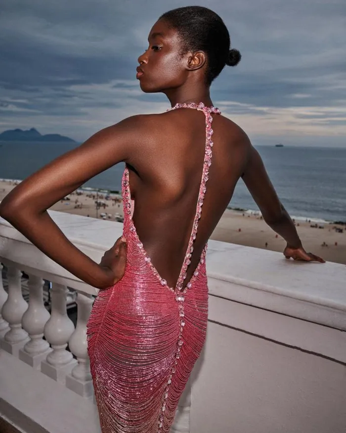 Women Dresses and Jumpsuits PatBO HANDBEADED OMBRE GOWN RUNWAY Malibu