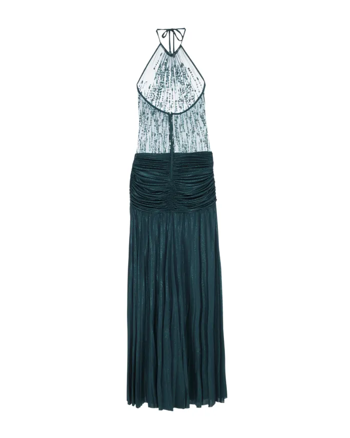 Women Dresses and Jumpsuits PatBO HandBeaded Tulle And Jersey Gown RUNWAY Green