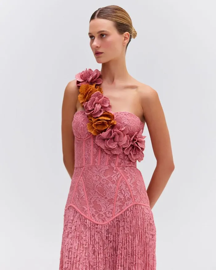 Women Dresses and Jumpsuits PatBO Lace Bustier Maxi Dress Rose
