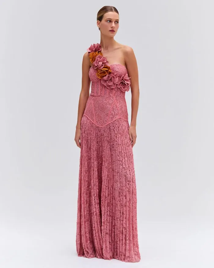 Women Dresses and Jumpsuits PatBO Lace Bustier Maxi Dress Rose