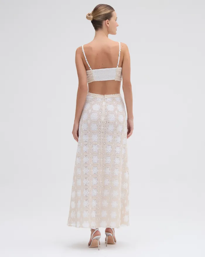 Women Dresses and Jumpsuits PatBO NATURAL CROCHET DRESS Off White