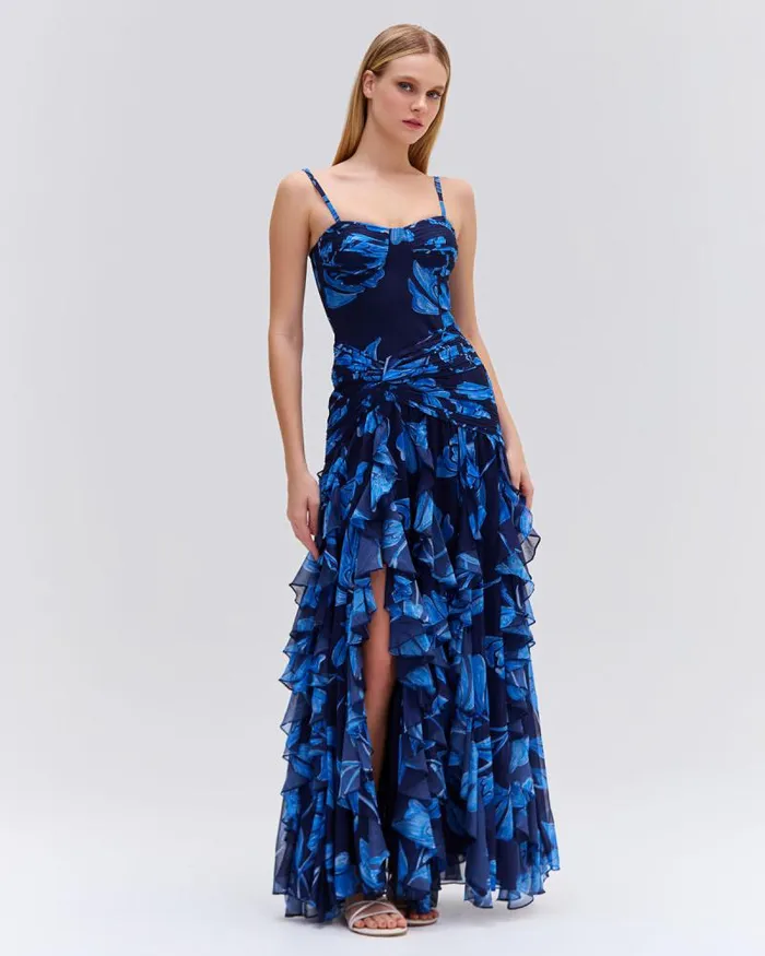 Women Dresses and Jumpsuits PatBO NIGHTFLOWER BUSTIER MAXI DRESS FINAL SALE Indigo
