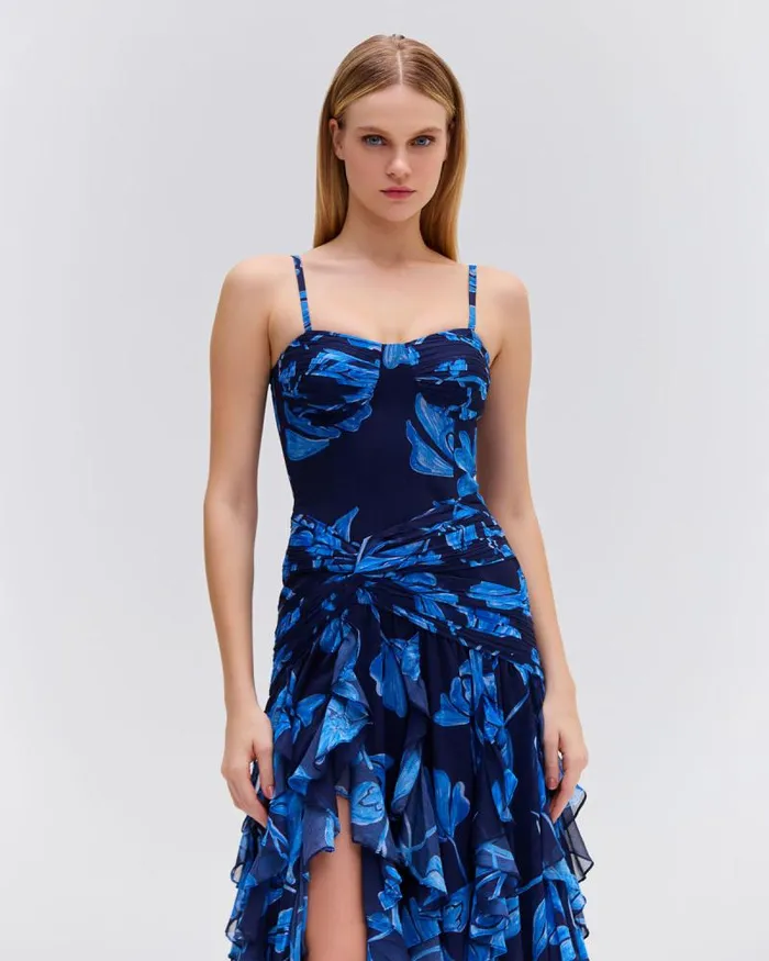 Women Dresses and Jumpsuits PatBO NIGHTFLOWER BUSTIER MAXI DRESS FINAL SALE Indigo