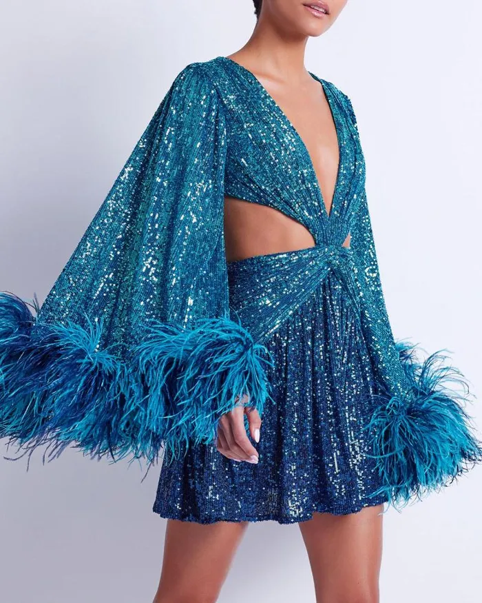 Women Dresses and Jumpsuits PatBO OMBRE SEQUIN MINI DRESS FINAL SALE High Tide