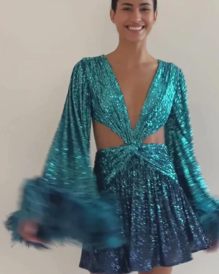 Women Dresses and Jumpsuits PatBO OMBRE SEQUIN MINI DRESS FINAL SALE High Tide
