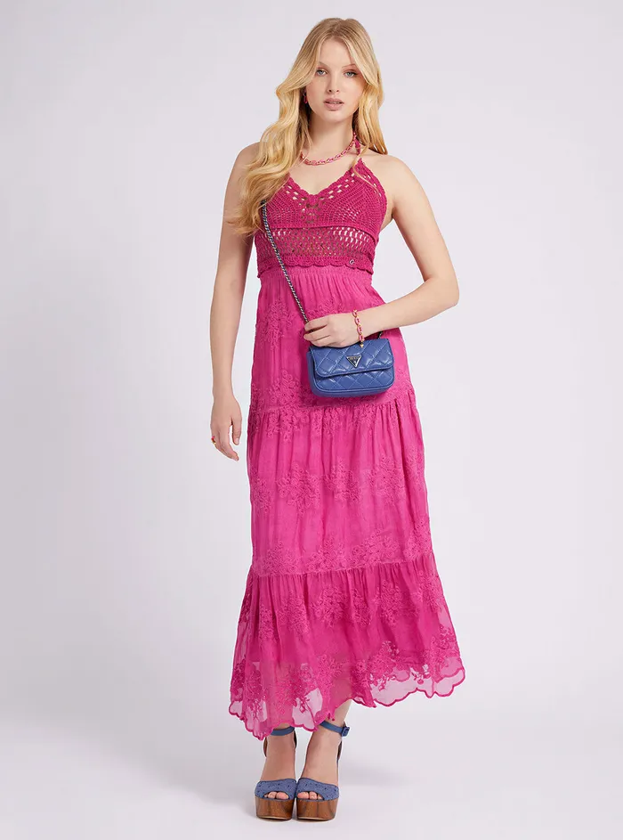 Women Dresses GUESS Purple Dragonfruit Vanda Maxi Dress