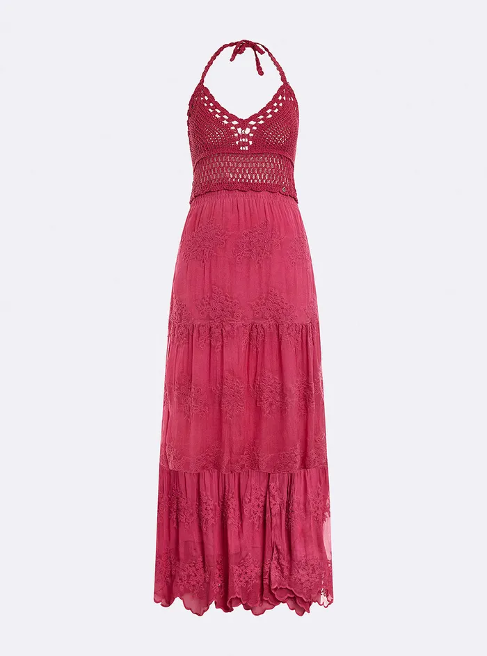Women Dresses GUESS Purple Dragonfruit Vanda Maxi Dress Women Dresses GUESS Purple Dragonfruit Vanda Maxi Dress
