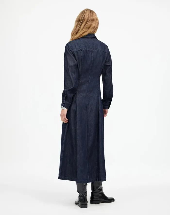 Women Dresses Madewell Seamed Midi Shirtdress In Segovia Wash Airy Denim Edition Segovia Wash