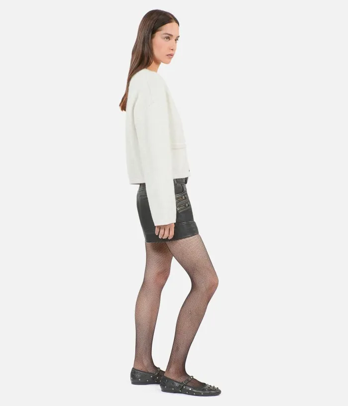 Women Ecru Alpaca And Wool Cardigan THE KOOPLES Sweaters