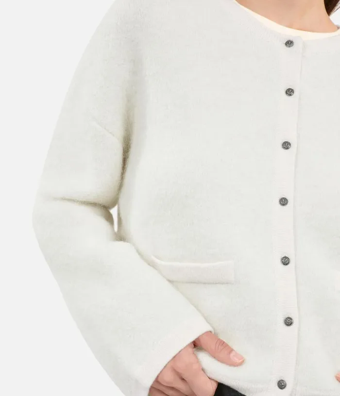 Women Ecru Alpaca And Wool Cardigan THE KOOPLES Sweaters