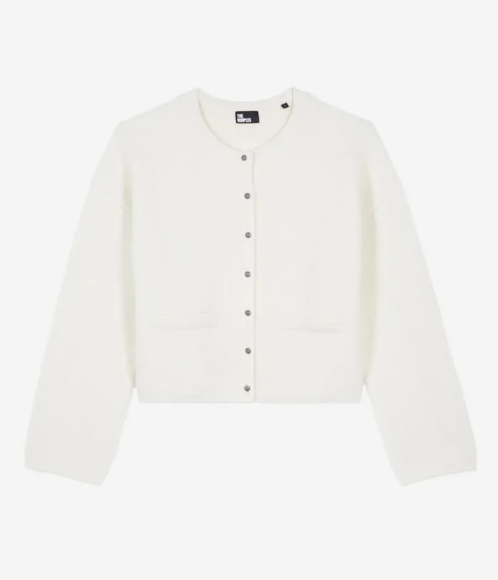 Women Ecru Alpaca And Wool Cardigan THE KOOPLES Sweaters