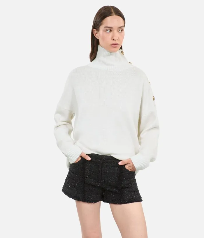 Women Ecru Wool And Cashmere Sweater THE KOOPLES Sweaters