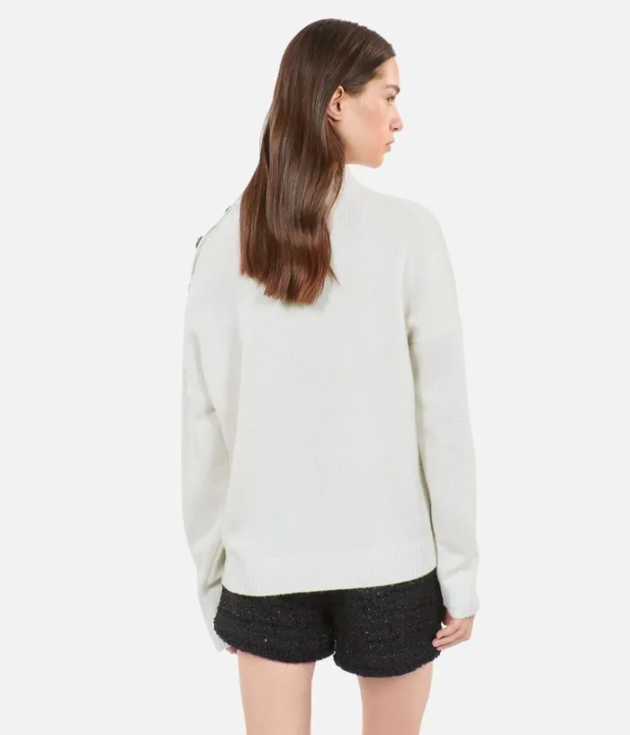 Women Ecru Wool And Cashmere Sweater THE KOOPLES Sweaters