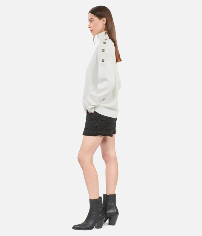 Women Ecru Wool And Cashmere Sweater THE KOOPLES Sweaters