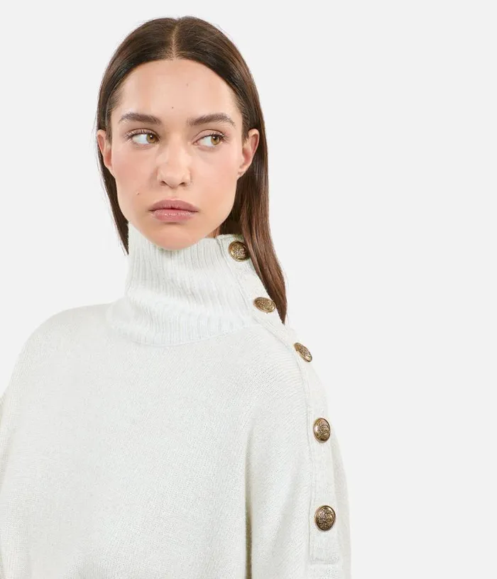 Women Ecru Wool And Cashmere Sweater THE KOOPLES Sweaters