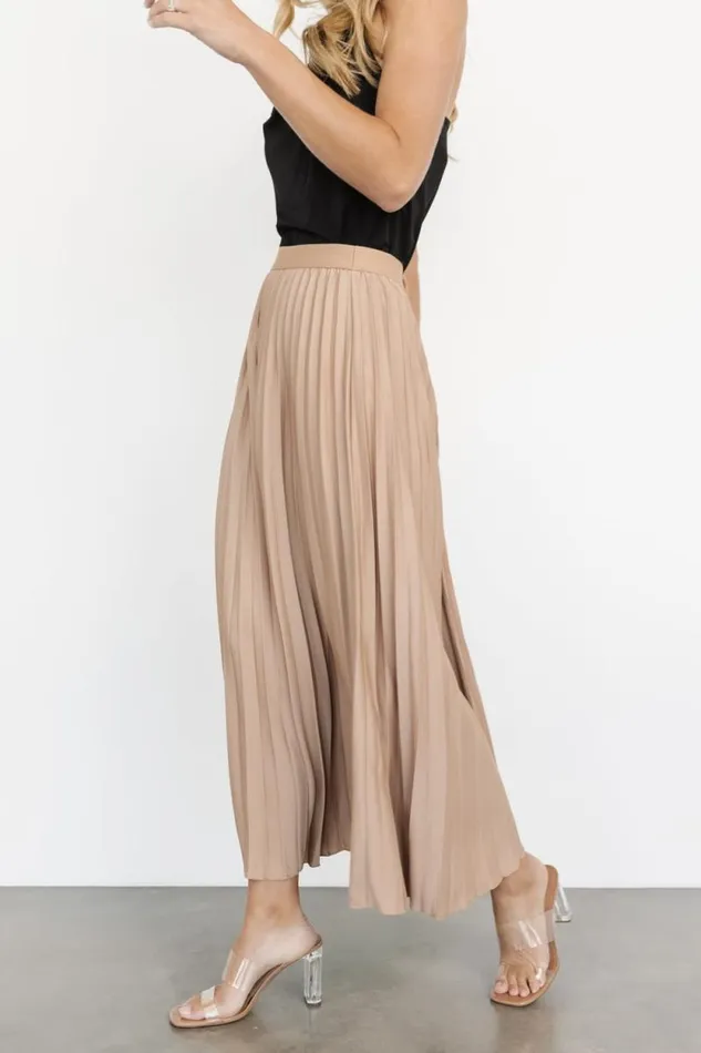 Women Elliot Pleated Satin Skirt Sand Baltic Born Skirts
