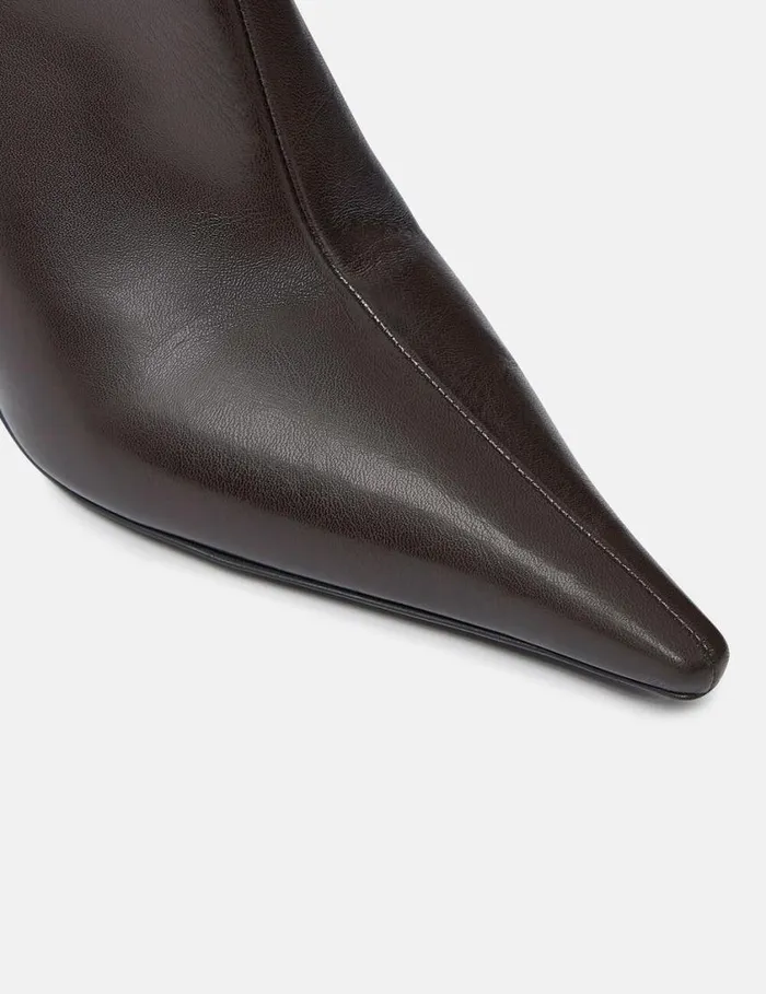 Women Elsa KneeHigh Heeled Boots Coffee Brown Stella McCartney Boots