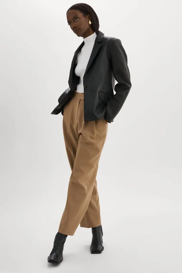 Women ELZA Leather Blazer Black LAMARQUE Blazers Women ELZA Leather Blazer Black LAMARQUE Blazers