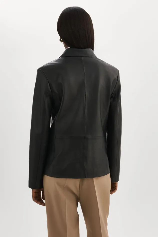 Women ELZA Leather Blazer Black LAMARQUE Blazers Women ELZA Leather Blazer Black LAMARQUE Blazers
