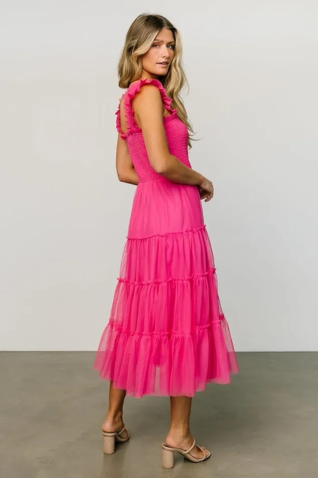 Women Emma Smocked Tulle Dress Hot Pink Baltic Born Tulle Styles Women Emma Smocked Tulle Dress Hot Pink Baltic Born Tulle Styles