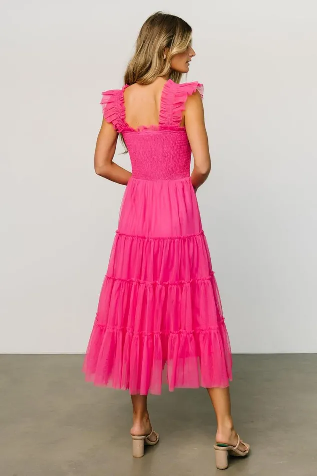 Women Emma Smocked Tulle Dress Hot Pink Baltic Born Tulle Styles Women Emma Smocked Tulle Dress Hot Pink Baltic Born Tulle Styles