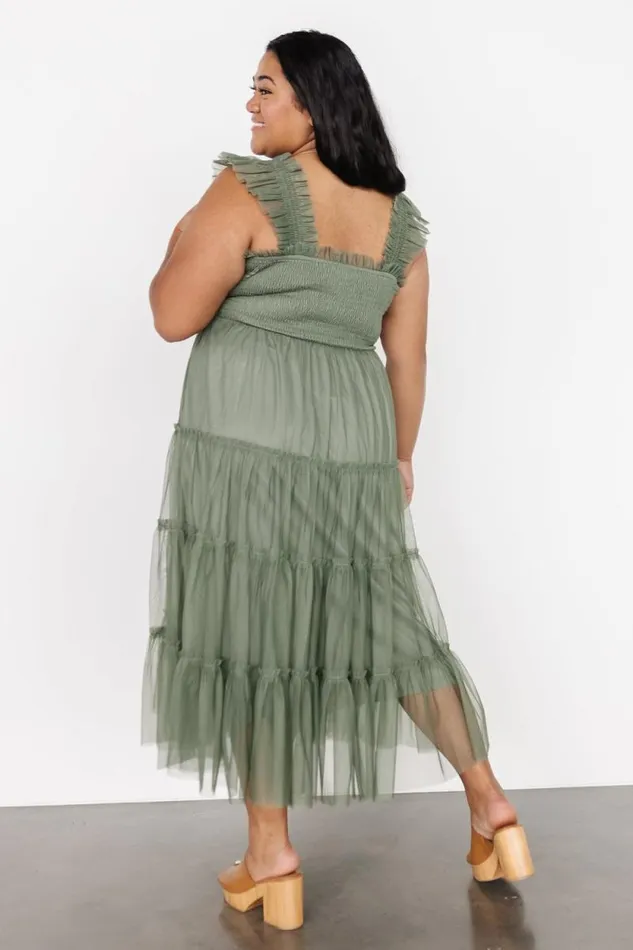 Women Emma Smocked Tulle Dress Sage Baltic Born Tulle Styles Women Emma Smocked Tulle Dress Sage Baltic Born Tulle Styles