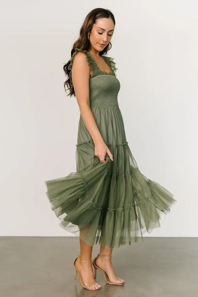 Women Emma Smocked Tulle Dress Sage Baltic Born Tulle Styles Women Emma Smocked Tulle Dress Sage Baltic Born Tulle Styles