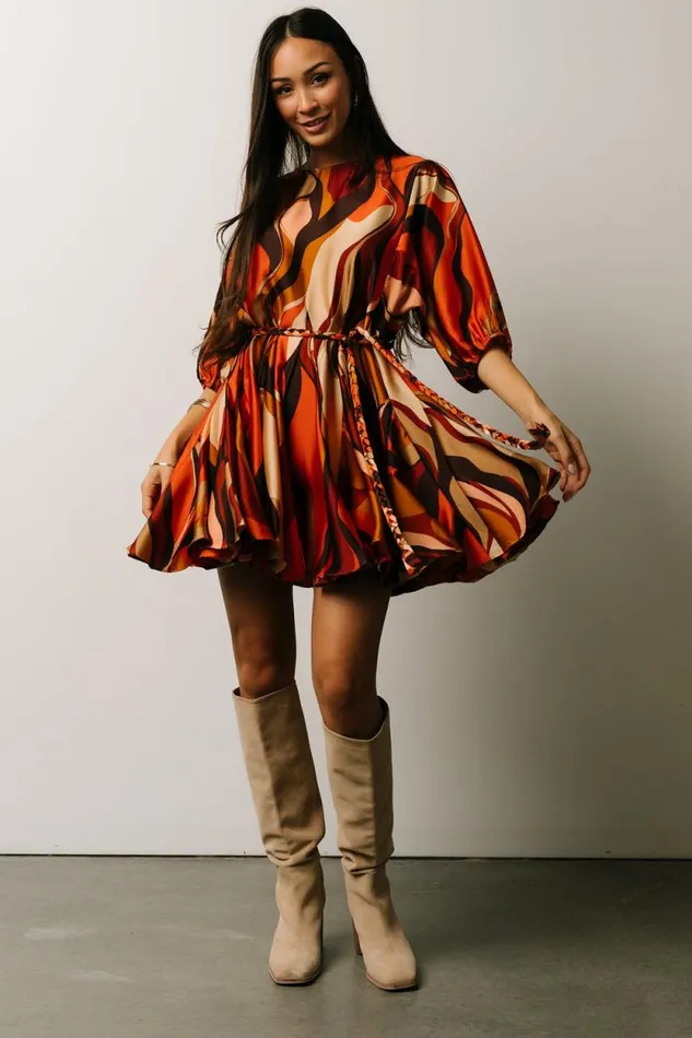 Women Esma Mini Dress Rust Multi Baltic Born Short Dresses
