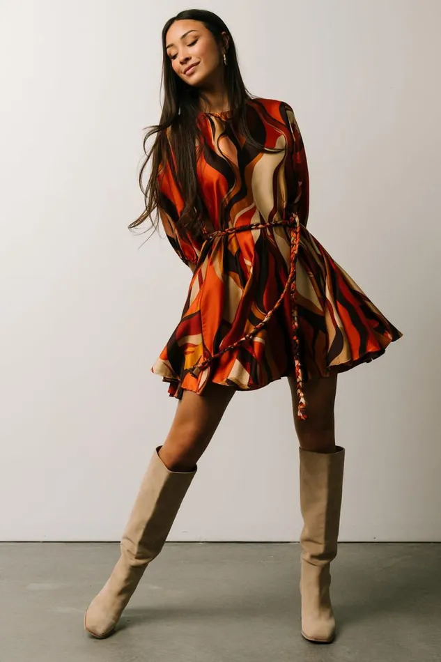 Women Esma Mini Dress Rust Multi Baltic Born Short Dresses Women Esma Mini Dress Rust Multi Baltic Born Short Dresses