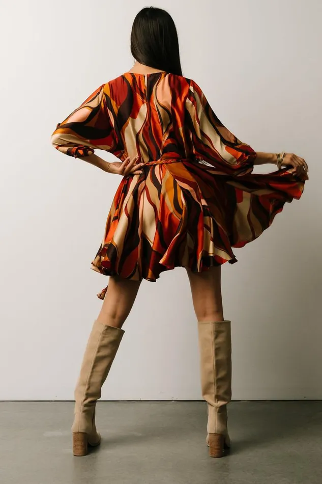 Women Esma Mini Dress Rust Multi Baltic Born Short Dresses Women Esma Mini Dress Rust Multi Baltic Born Short Dresses
