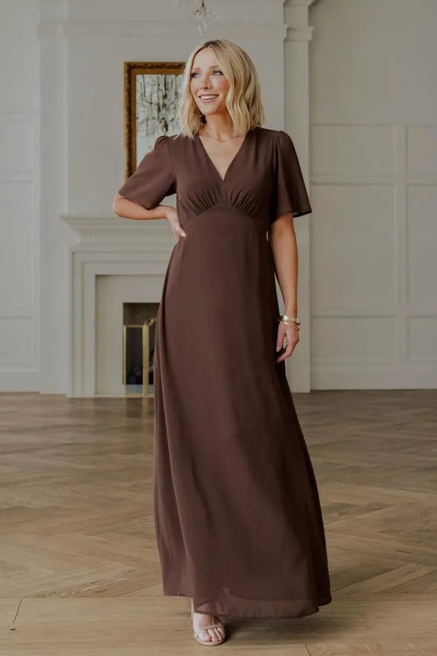 Women Esti Maxi Dress Espresso Baltic Born Maxi Dresses Women Esti Maxi Dress Espresso Baltic Born Maxi Dresses