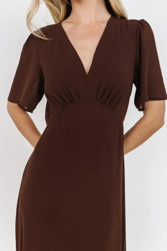 Women Esti Maxi Dress Espresso Baltic Born Maxi Dresses Women Esti Maxi Dress Espresso Baltic Born Maxi Dresses