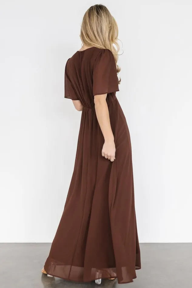 Women Esti Maxi Dress Espresso Baltic Born Maxi Dresses Women Esti Maxi Dress Espresso Baltic Born Maxi Dresses