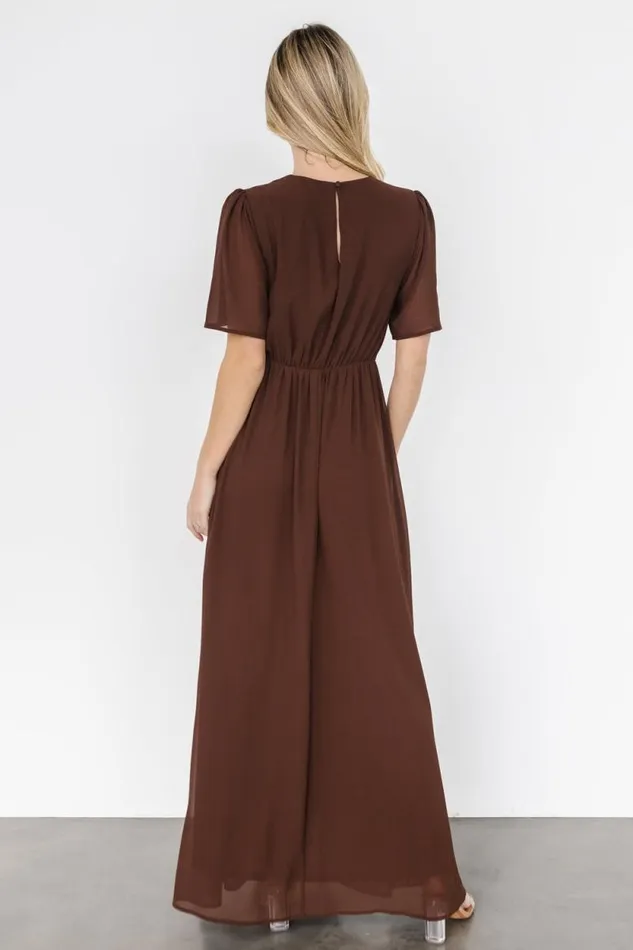 Women Esti Maxi Dress Espresso Baltic Born Maxi Dresses Women Esti Maxi Dress Espresso Baltic Born Maxi Dresses