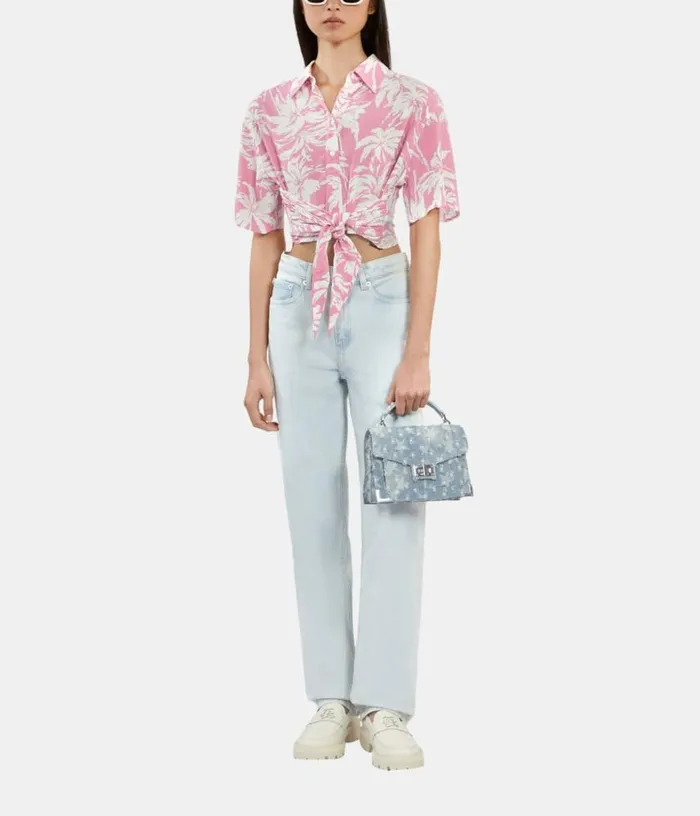 Women Faded Light Blue Straight Jeans THE KOOPLES Jeans and Pants