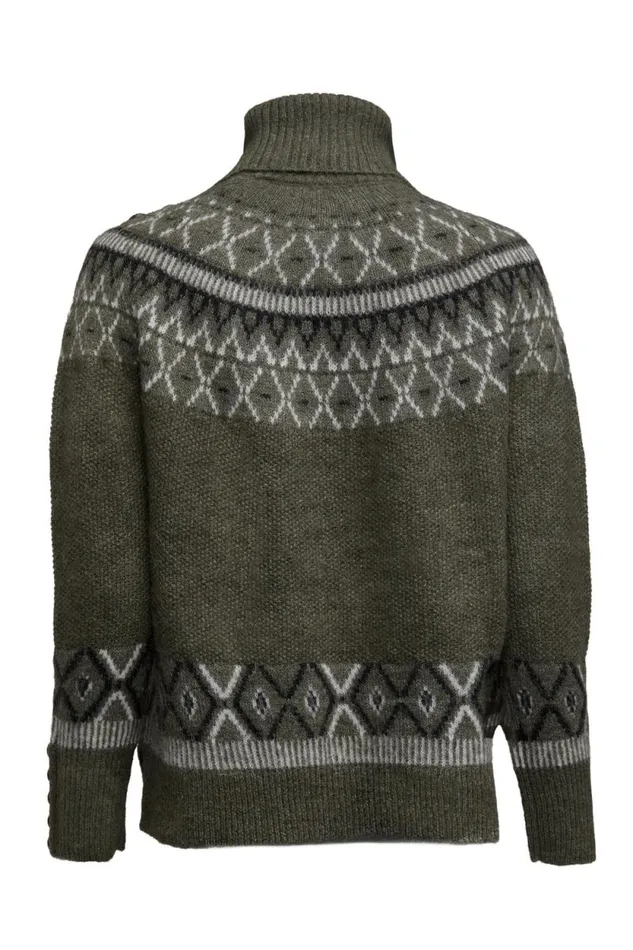 Women Fairisle Knit Khaki Holland Cooper Knitwear