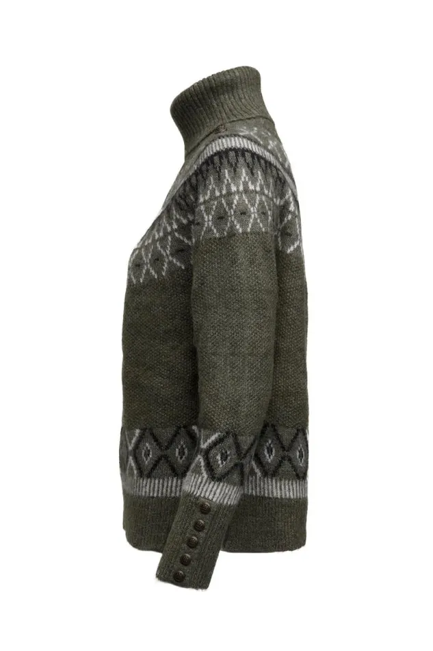 Women Fairisle Knit Khaki Holland Cooper Knitwear