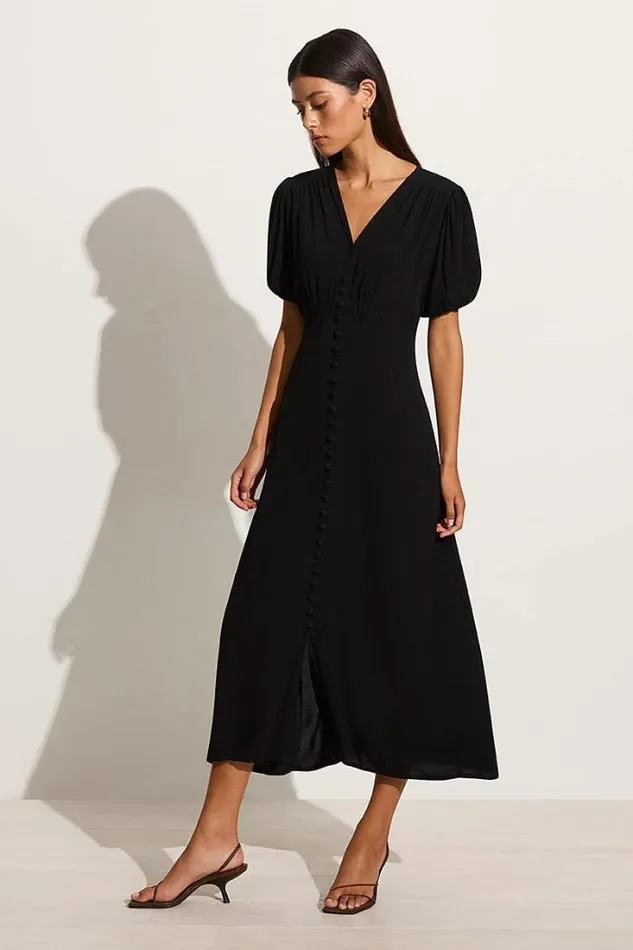 Women Faithfull The Brand Dresses Bellavista Midi Dress Black