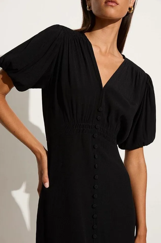 Women Faithfull The Brand Dresses Bellavista Midi Dress Black