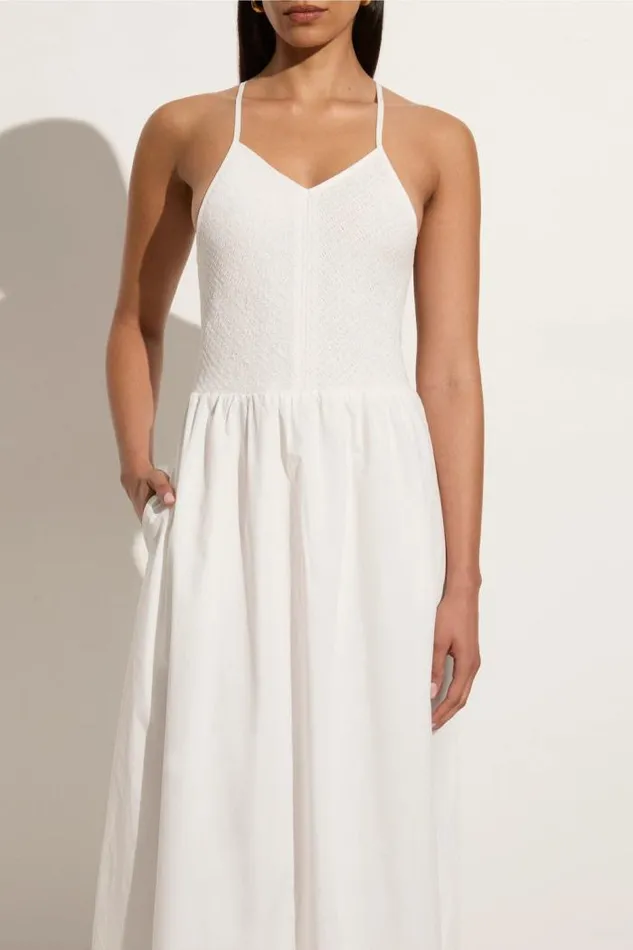 Women Faithfull The Brand Dresses Camera Midi Dress White