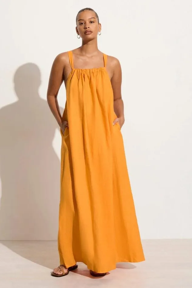 Women Faithfull The Brand Dresses Gaiya Maxi Dress Tuscan Sun 8211 Final Sale