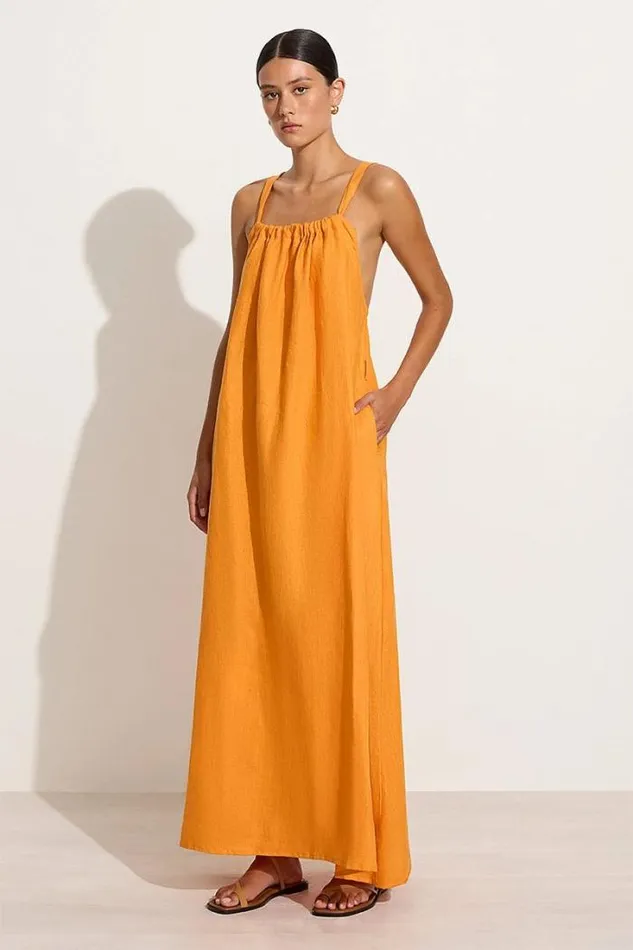 Women Faithfull The Brand Dresses Gaiya Maxi Dress Tuscan Sun 8211 Final Sale
