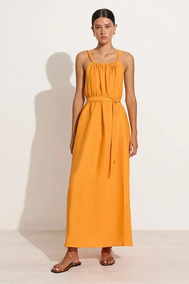 Women Faithfull The Brand Dresses Gaiya Maxi Dress Tuscan Sun 8211 Final Sale