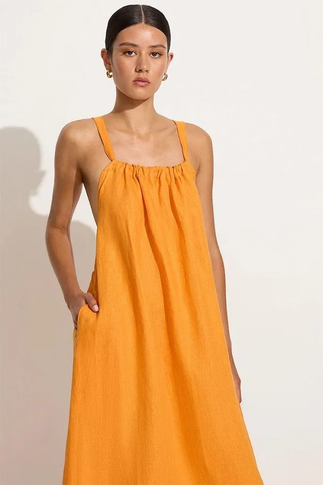 Women Faithfull The Brand Dresses Gaiya Maxi Dress Tuscan Sun 8211 Final Sale