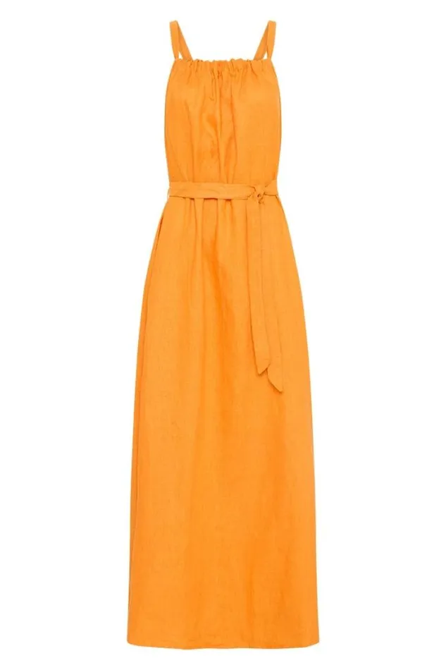 Women Faithfull The Brand Dresses Gaiya Maxi Dress Tuscan Sun 8211 Final Sale